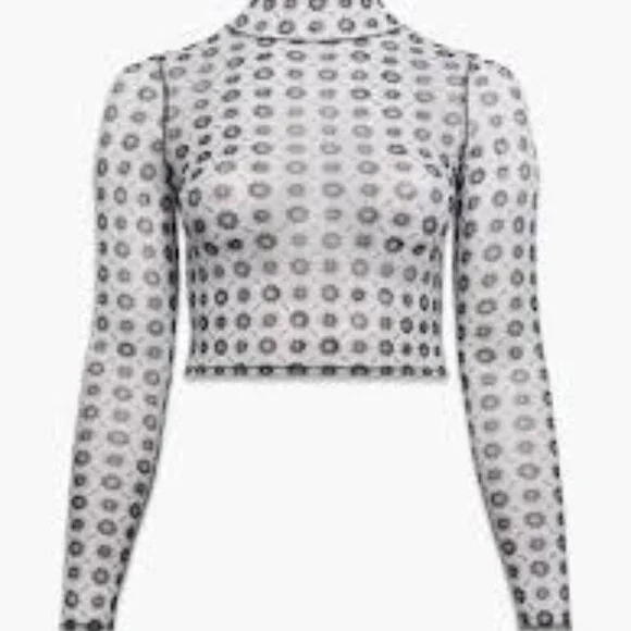 Savage X Fenty Mod Cropped Turtleneck Long-Sleeve Tee - Picture 6 of 7